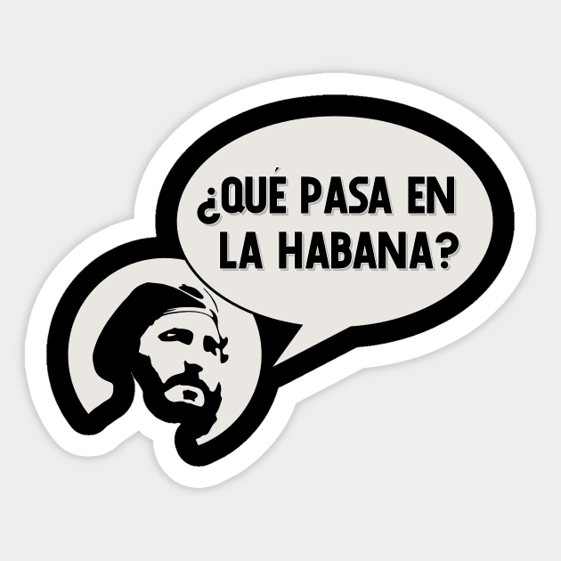 Cuba Theme Fidel Castro Sticker by jazzworldquest